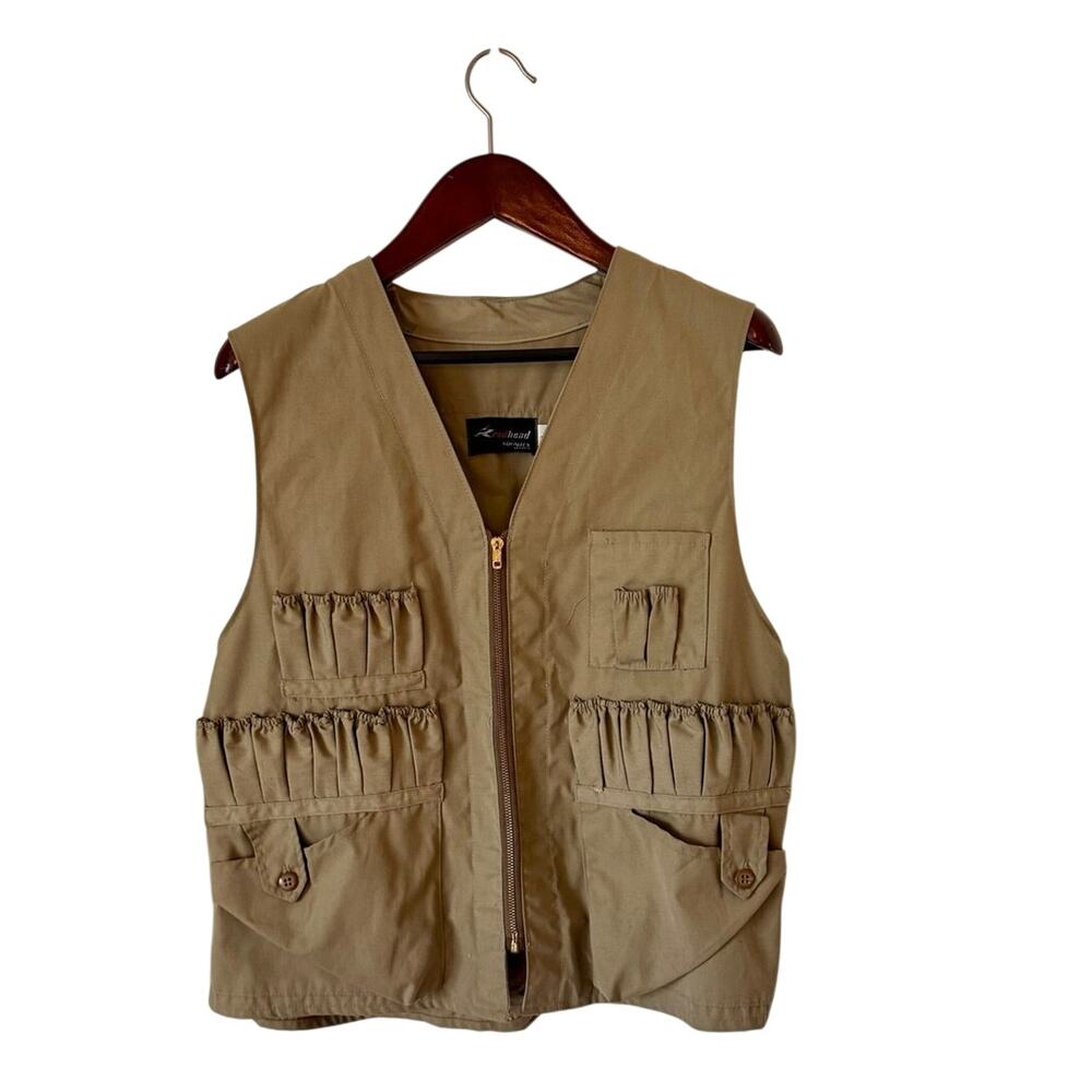 RedHead Squalltex Hunting Fishing Vest Mens Large Tan Multi Pocket Outdoor USA